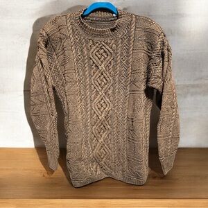 Women’s Cable Knit Sweater - Brown